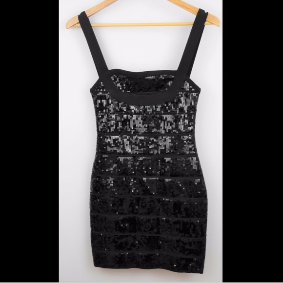 herve leger sequin dress Herv Lger Pre-Owned sequin-embellished Dress | Gold